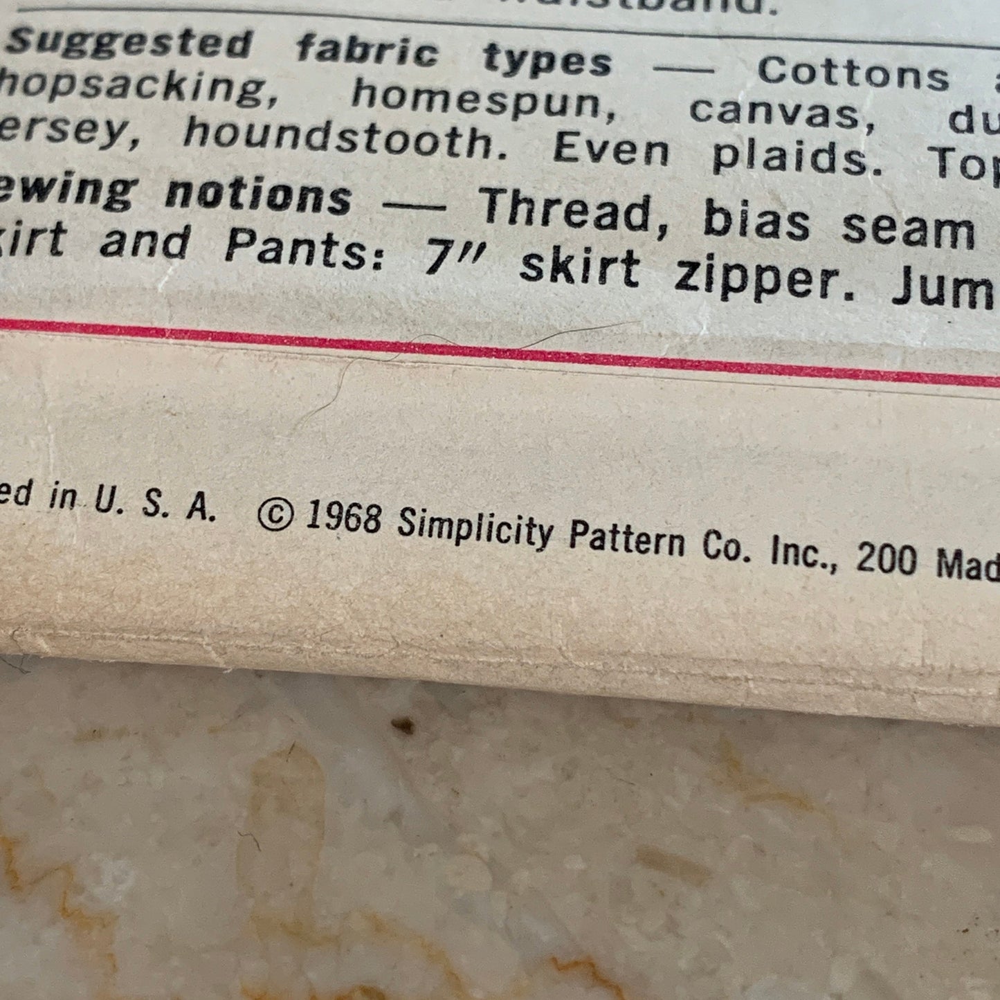 Misses Jumper or Top, Skirt, and Pants 1968 Vintage Sewing Pattern