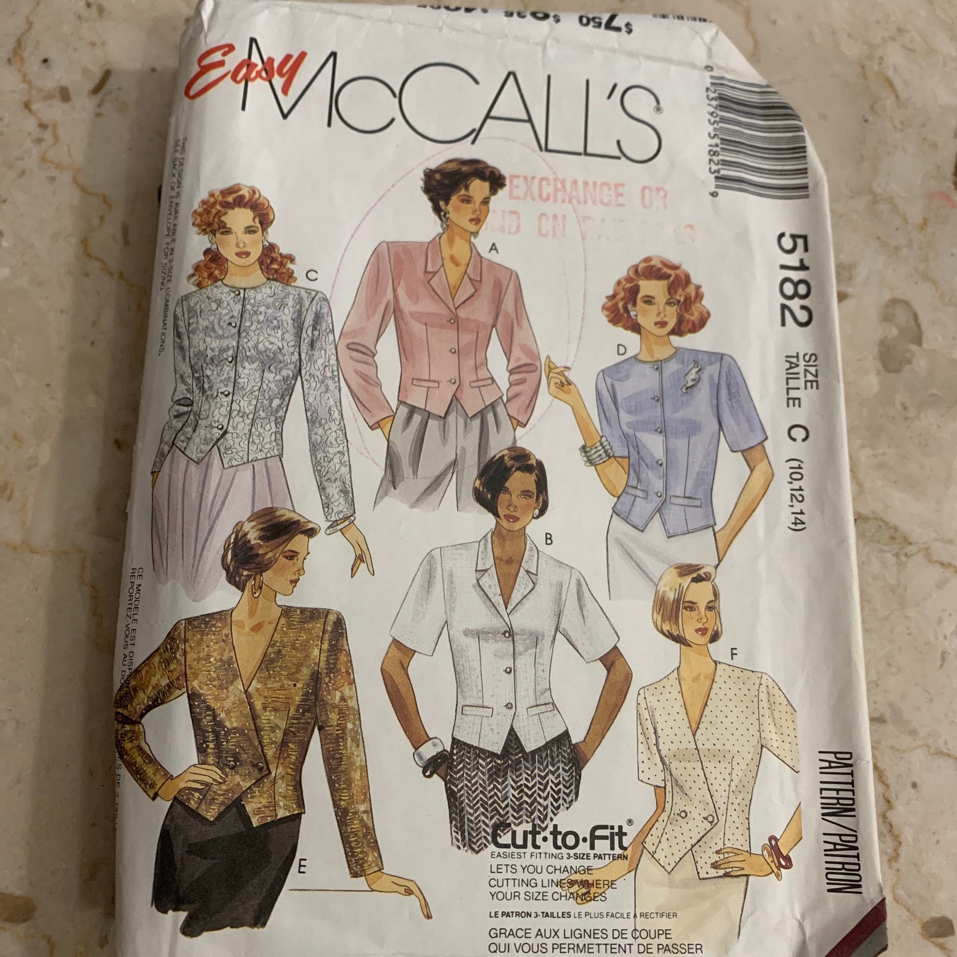 90s Power Suit Office Wear Vintage Blouse Sewing Pattern