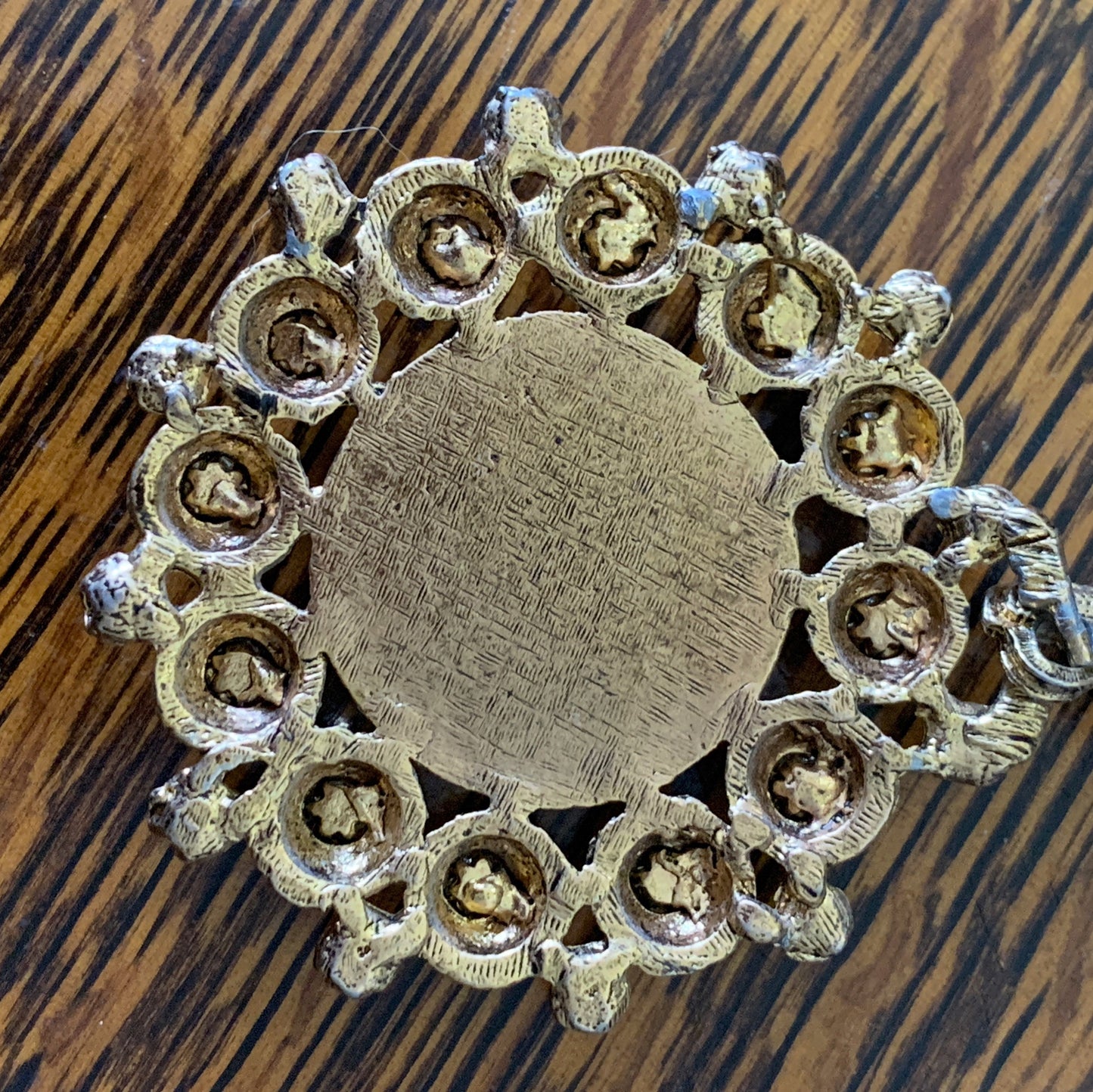 Vintage Aztec Style Pendant on Long Chain