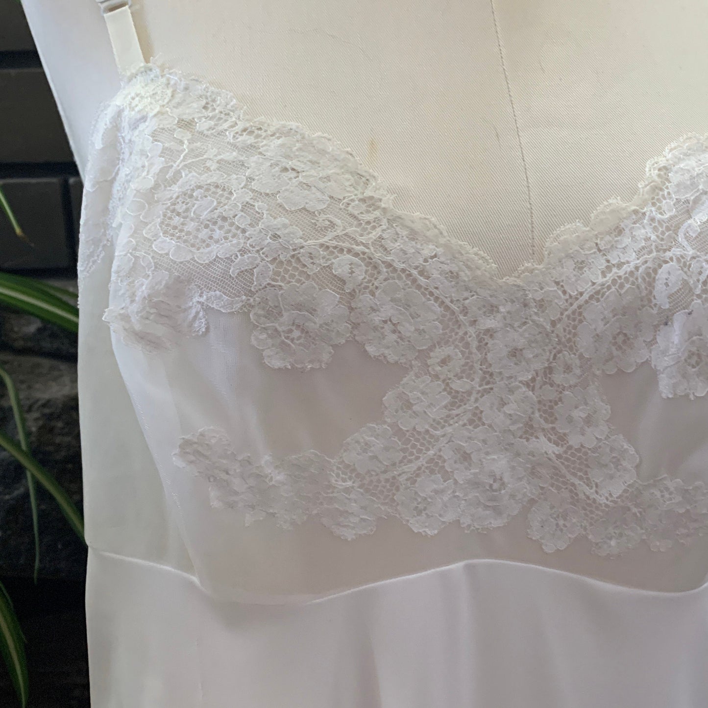 Lady’s White Lace Trimmed Vintage Slip