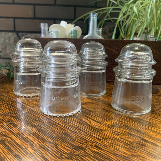 Vintage Glass Insulator Dominion No 9