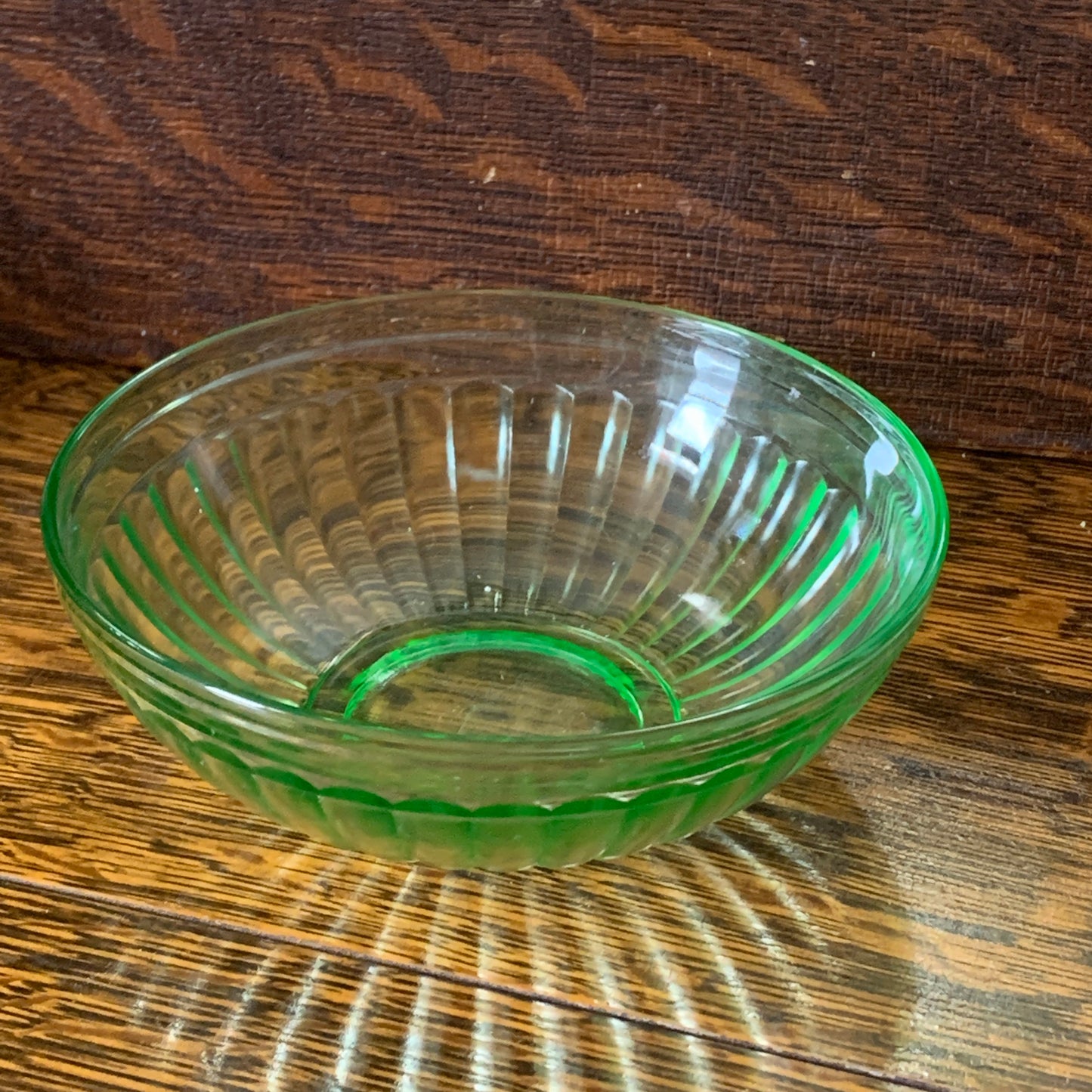 Vintage Green Depression Glass Aurora Pattern Cereal Bowl Hazel Atlas Glass Company