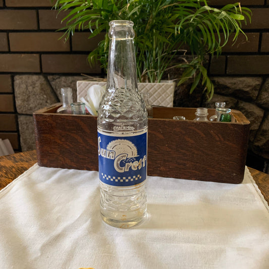 Vintage Pop Bottle Sun Crest Soda Toronto Ontario Canada Collectable Mid Century Canadiana