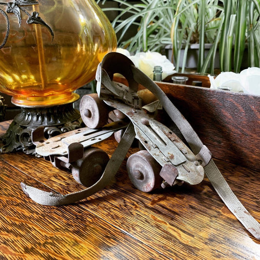 Metal Strap On Kids Vintage Roller Skates