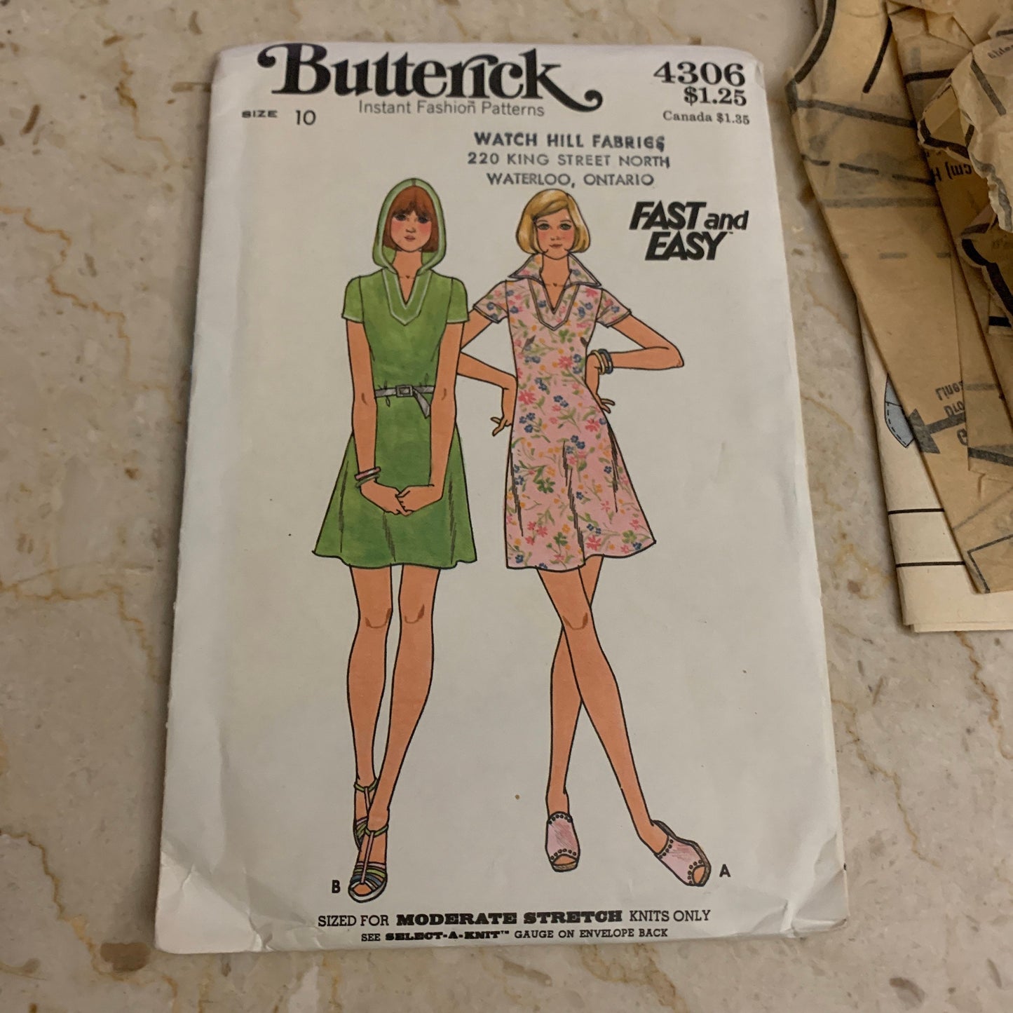 Teens’ Jumper with or without Hood Vintage Sewing Pattern Butterick 4306 Fast and Easy