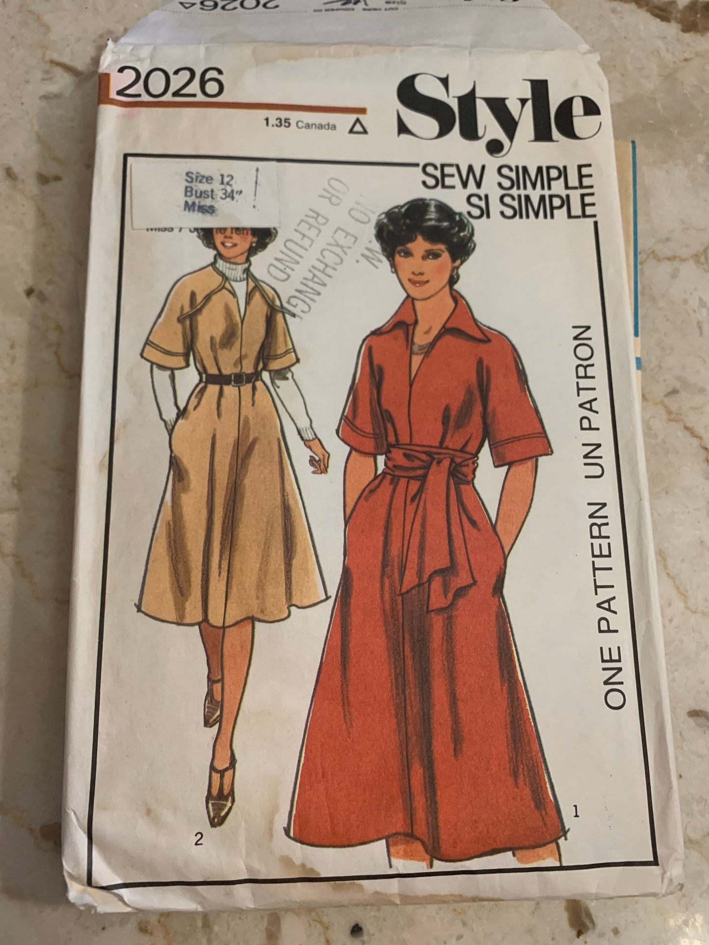 Misses Flared Dress Vintage Sewing Pattern