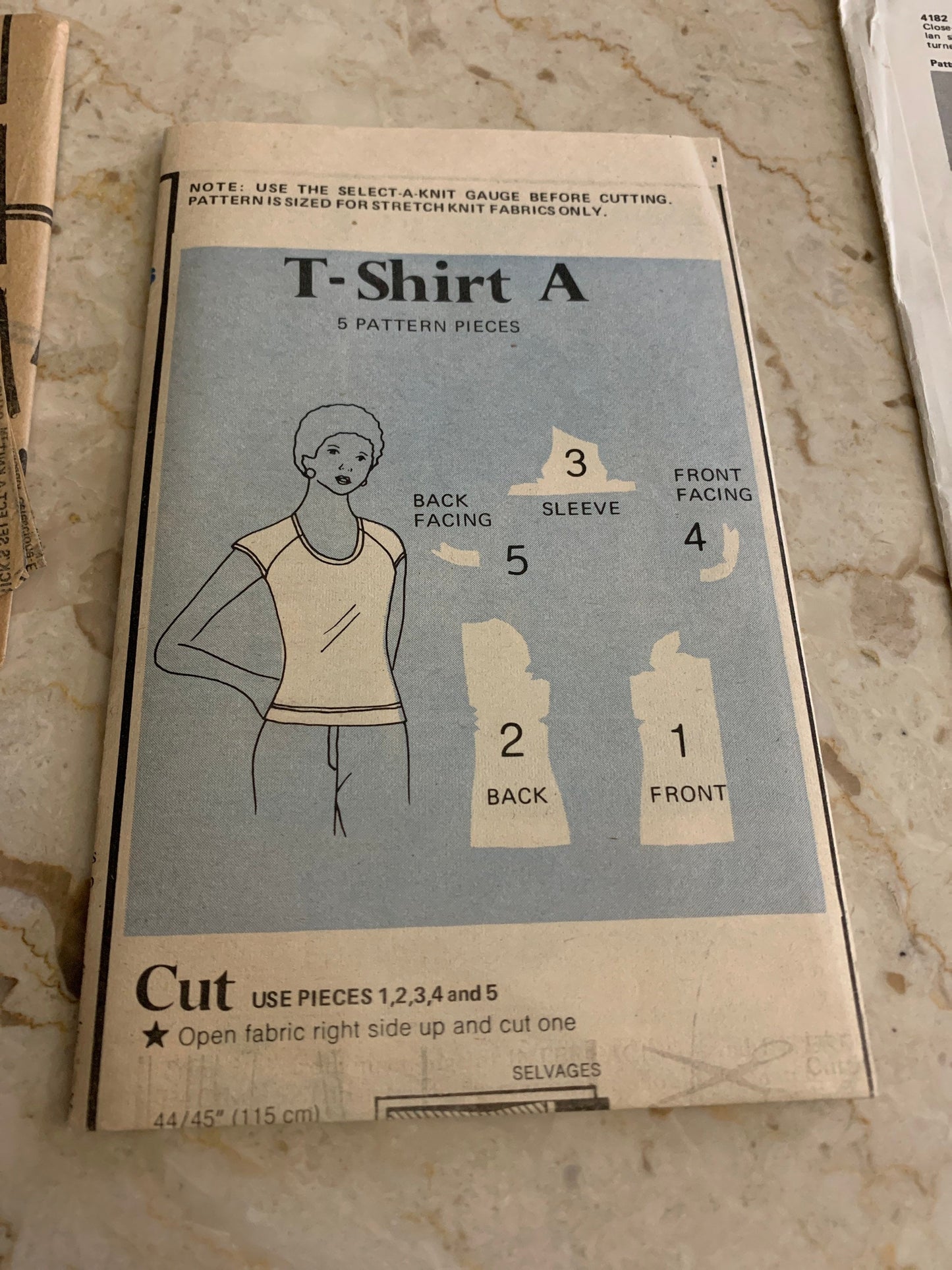 Misses Set of Tops Vintage Boat Neck T Shirt Sewing Pattern