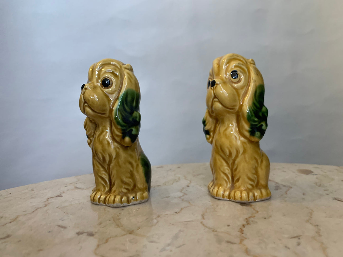 Vintage Dog Salt and Pepper Shakers, Puppy Vintage Salt Shakers