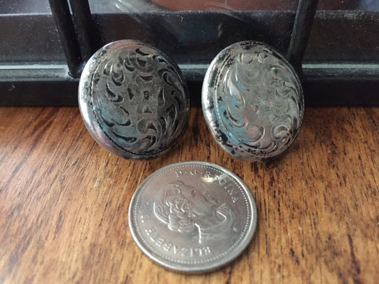 Silver Disc Earrings