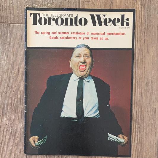 The Telegram's Toronto Week Vintage Magazine January 30 1971 Vintage Scrapbooking  Supply