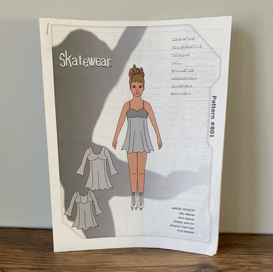 Girls Figure Skating Costume Sewing Pattern Size 12 Skatewear 801