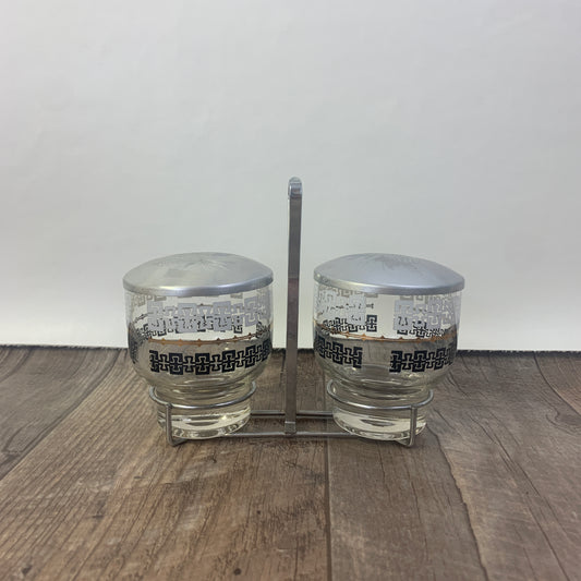 Lidded Condiment Container with Lids, Mid Century Glass Serving Dish for Condiments