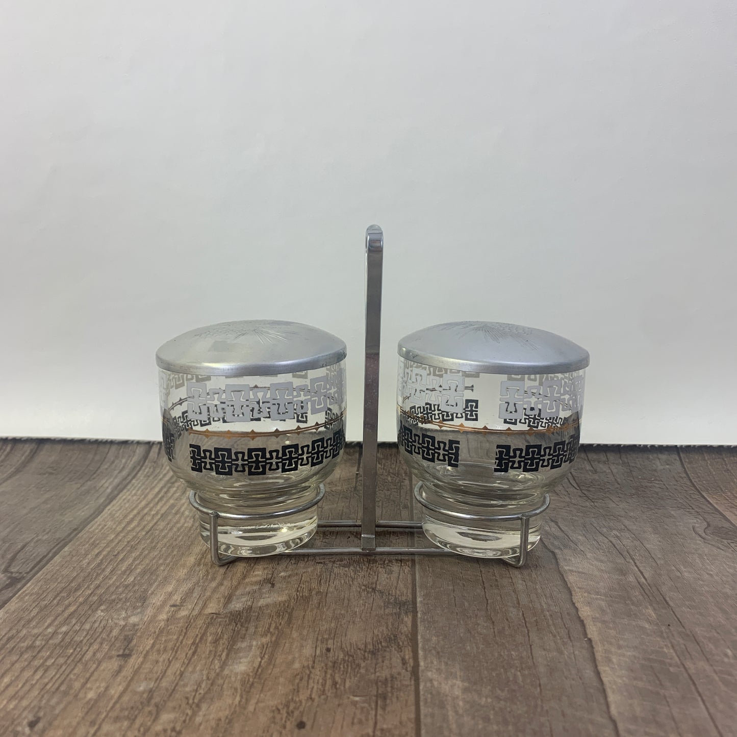 Lidded Condiment Container with Lids, Mid Century Glass Serving Dish for Condiments