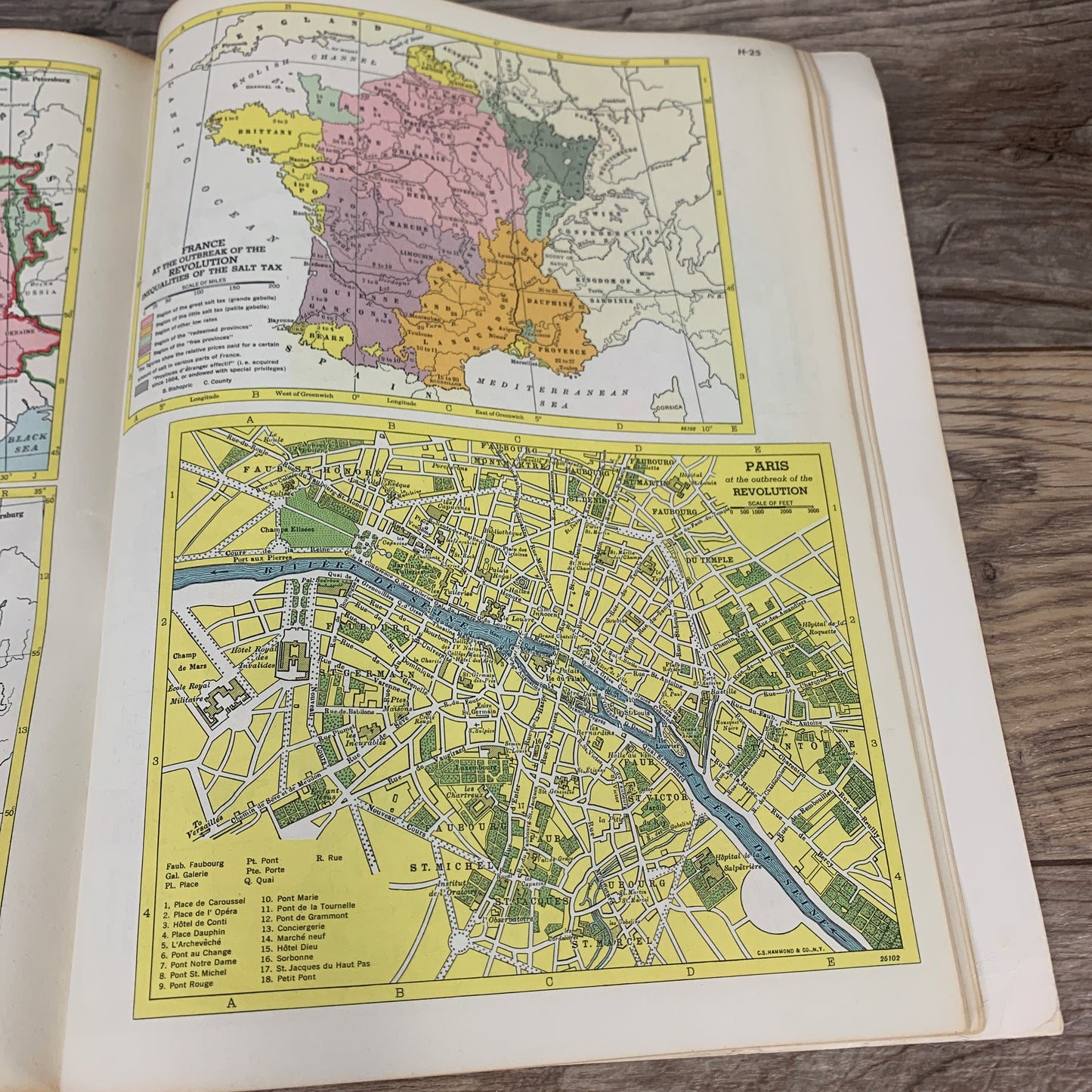Hammond's Historical Atlas 1957 Vintage School Atlas of Historical Maps