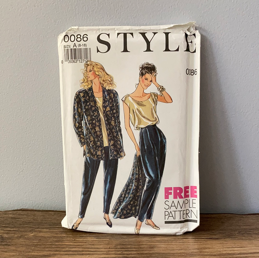 Misses Top Jacket and Pants Sewing Pattern Size 8 to 18 Style 0086