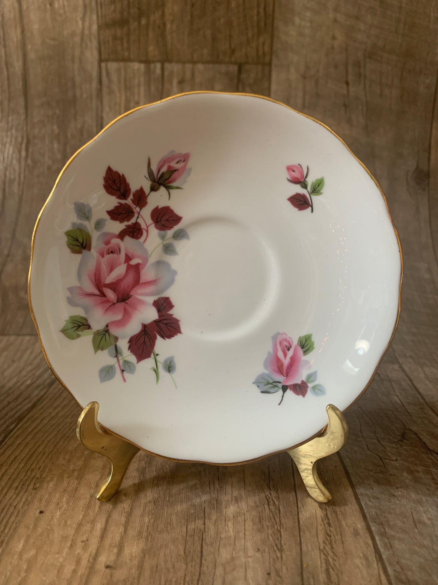 Set of Two Matching Pink Floral Teacups