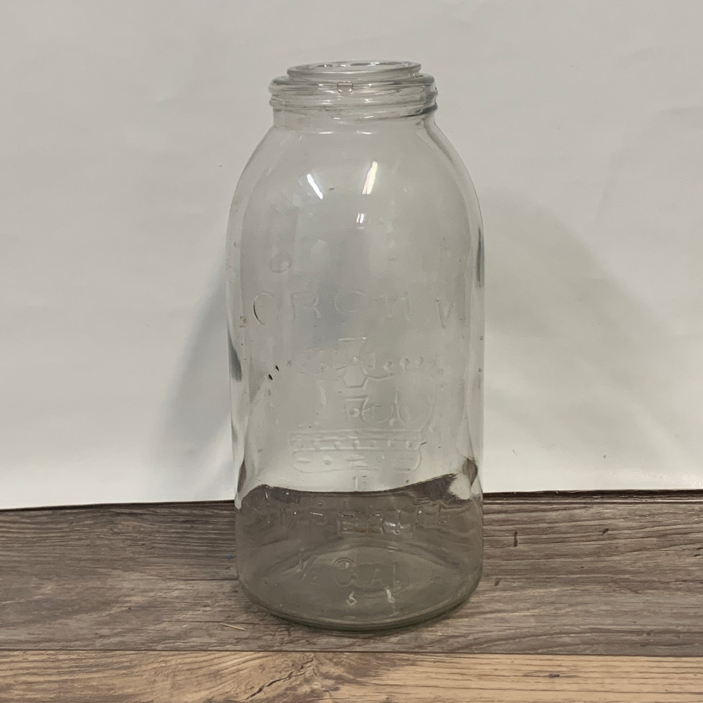 1/2 Gallon Crown Canning Jar, Antique Canning Jar, Extra Large Preserve Jar