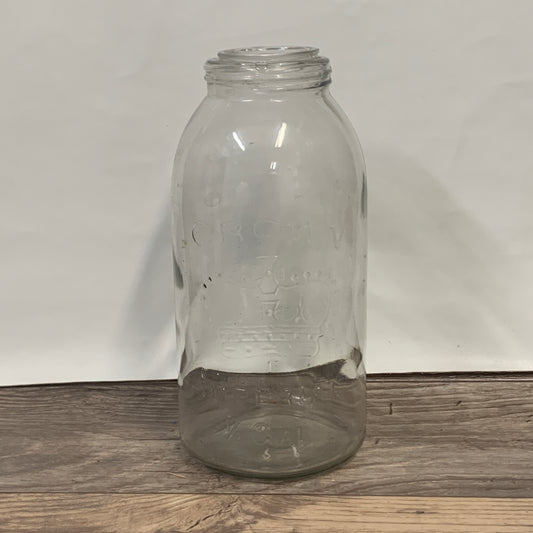 1/2 Gallon Crown Canning Jar, Antique Canning Jar, Extra Large Preserve Jar