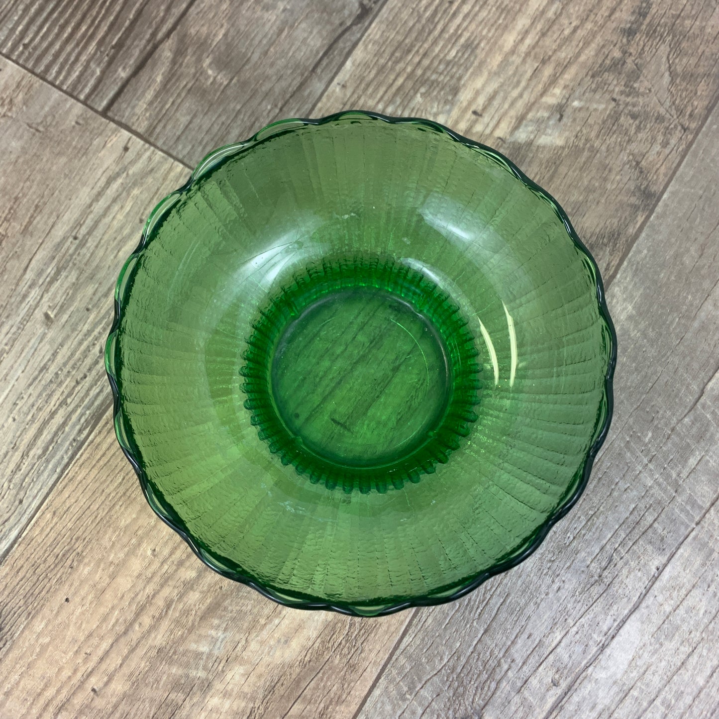 EO Brody Green Vintage Glass Planter