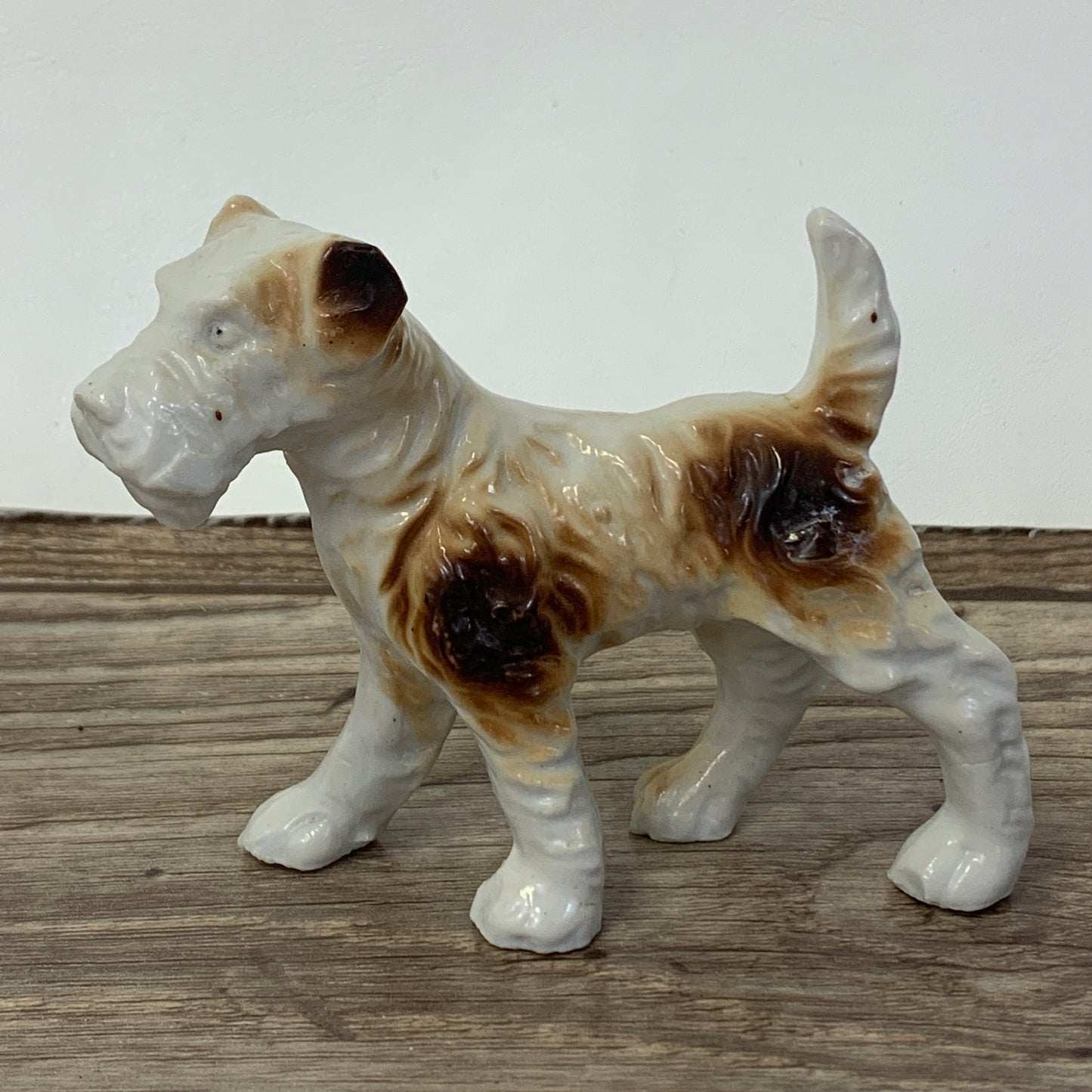 Ceramic Fox Terrier Statue Dog Statue-Repaired