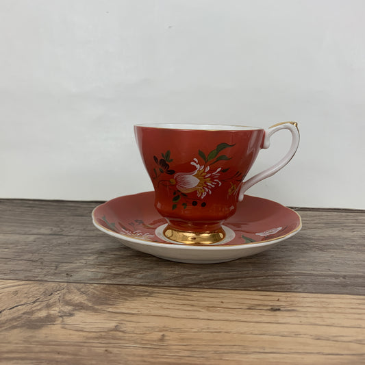 Royal Grafton Hand Painted Teacup and Saucer Set