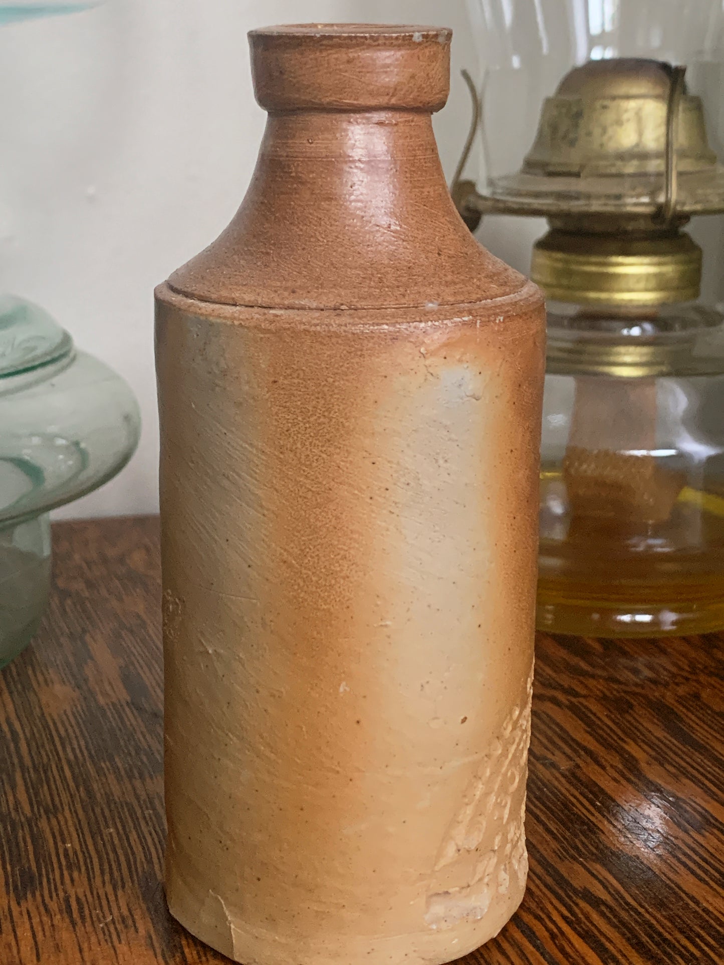 Vintage Stoneware Crock Bottle Bourne & Sons Antique Salt Glaze Crock Antique Farmhouse