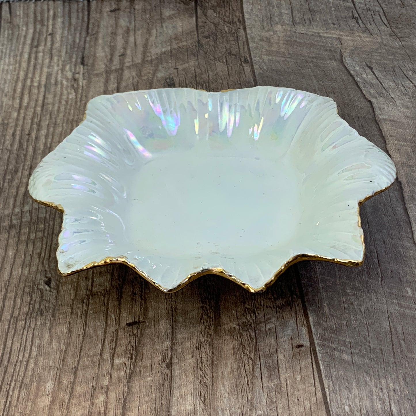 Small Luster Ware Iridescent Porcelain Dish