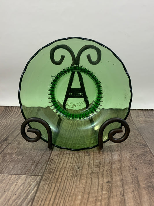 Vintage Glass Planter Green Glass Vintage Home Decor