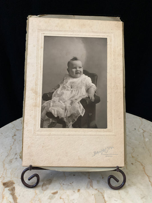 Antique Cabinet Card Smiling Baby