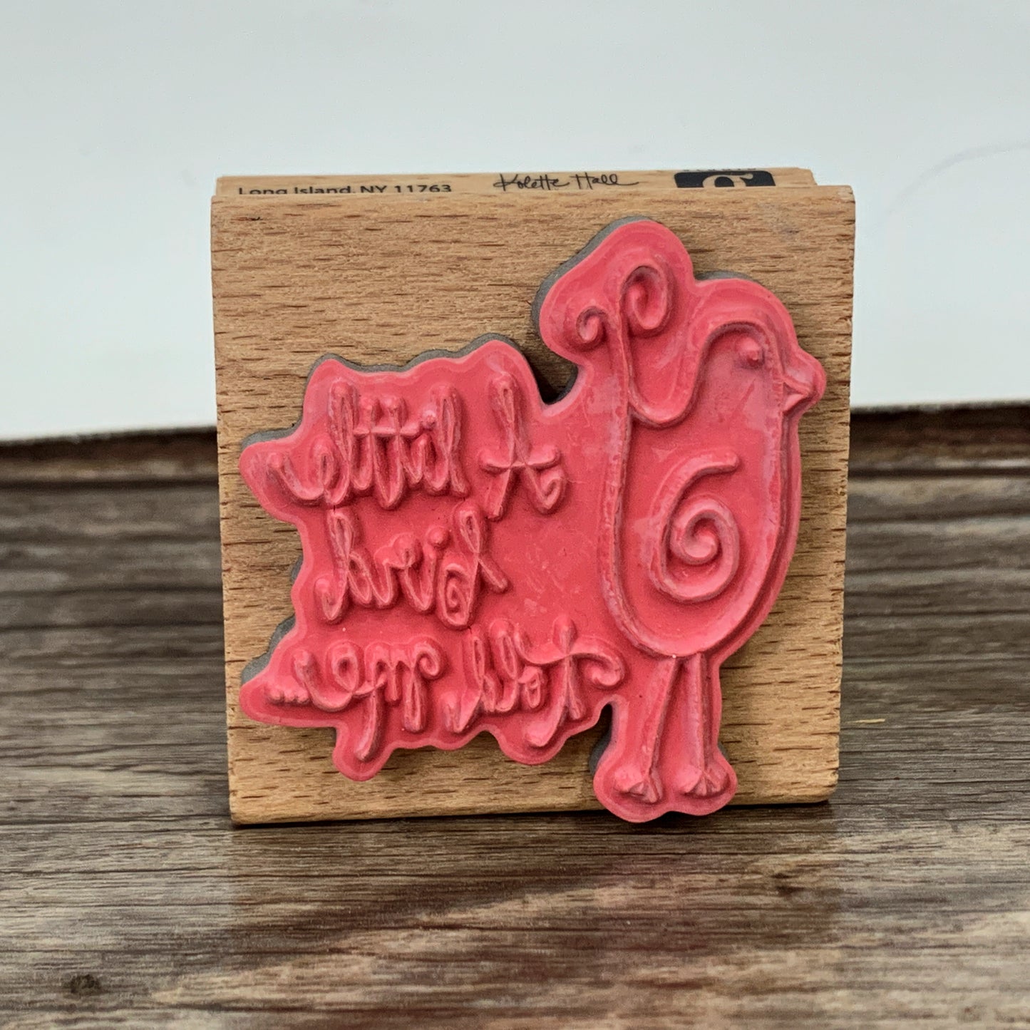 A Little Bird Told Me Studio G Wood Mounted Rubber Stamp
