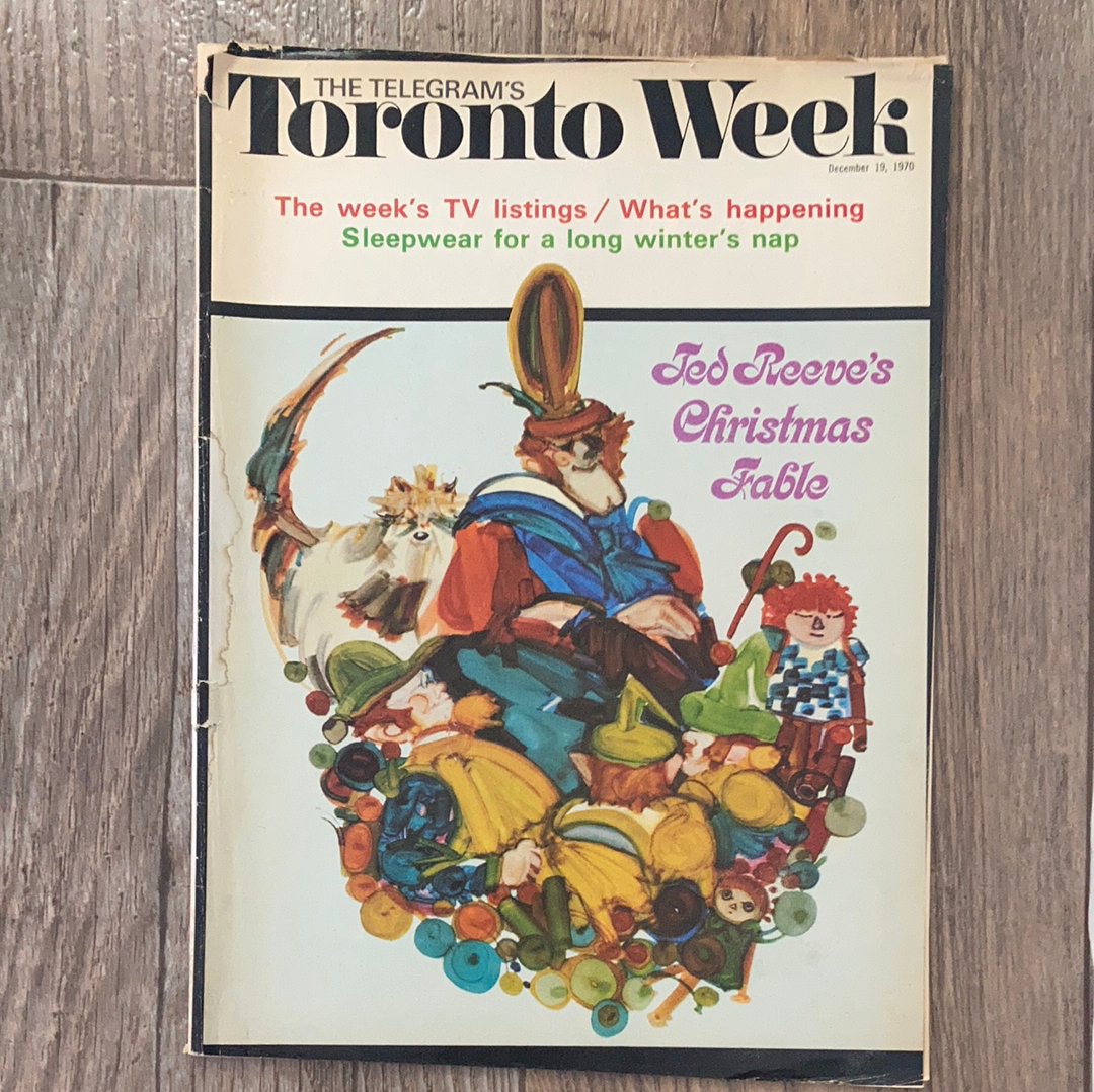 Toronto Week Vintage Magazine December 19 1970 Vintage Entertainment News Magazine Scrapbook Supply