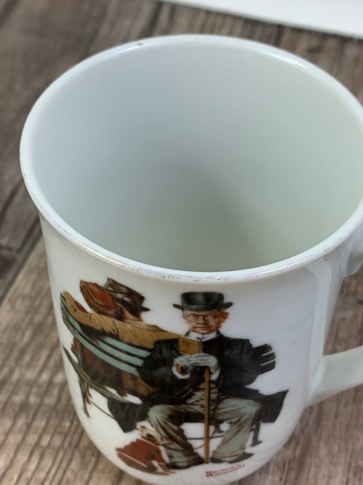 Norman Rockwell Park Bench Collectors Coffee Mug