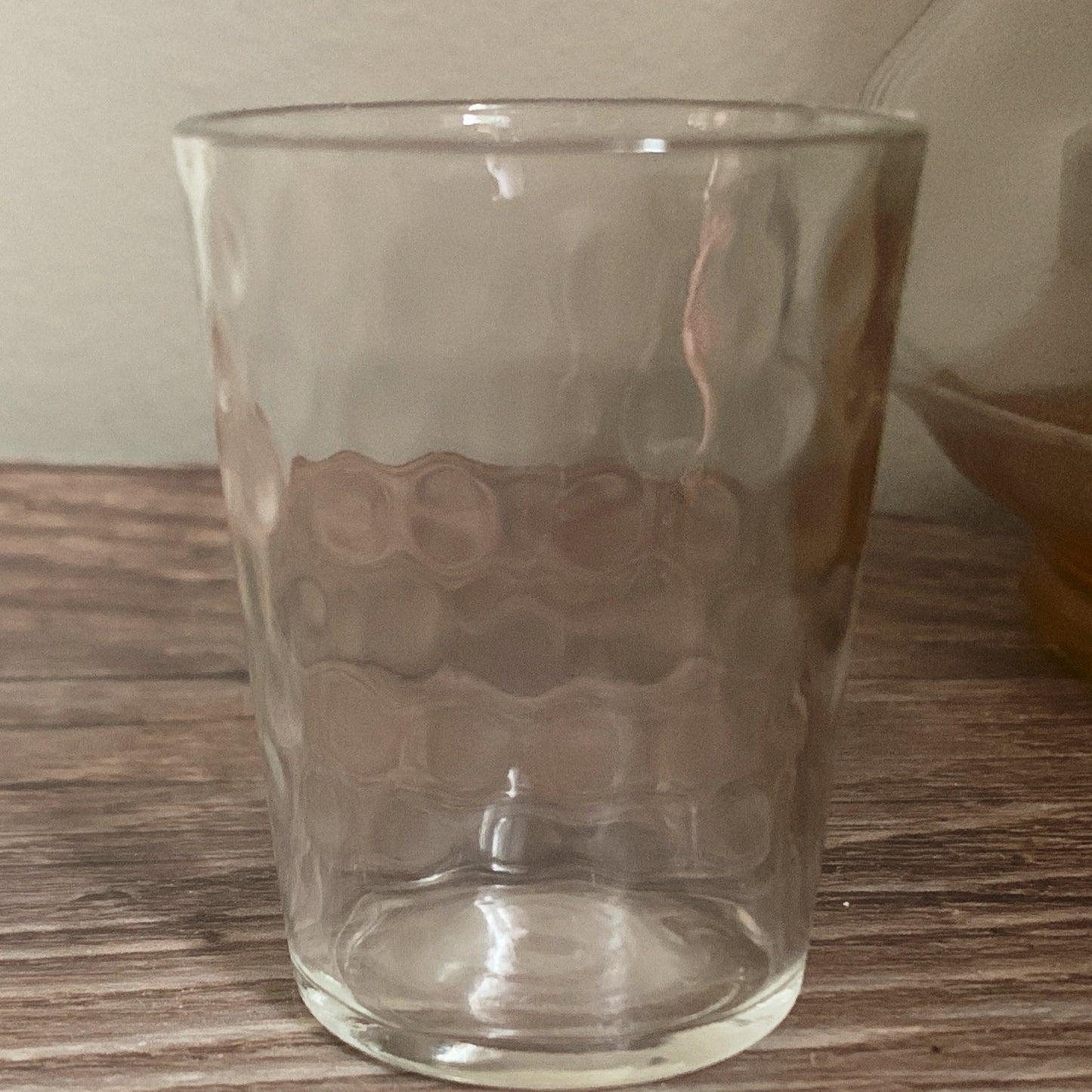 Set of 3 Coin Dot Shot Glasses, Vintage Clear Glass Shot Glasses