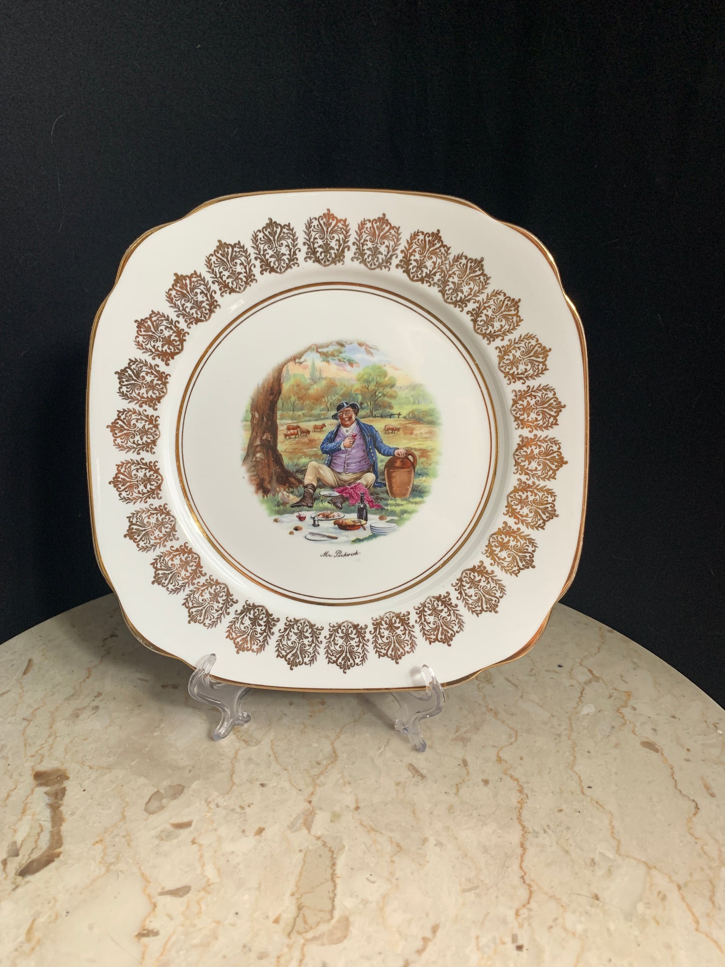 Vintage China Decorative Plate Charles Dickens' Mr Pickwick