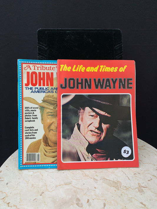 John Wayne Tribute Magazines Vintage set of 2