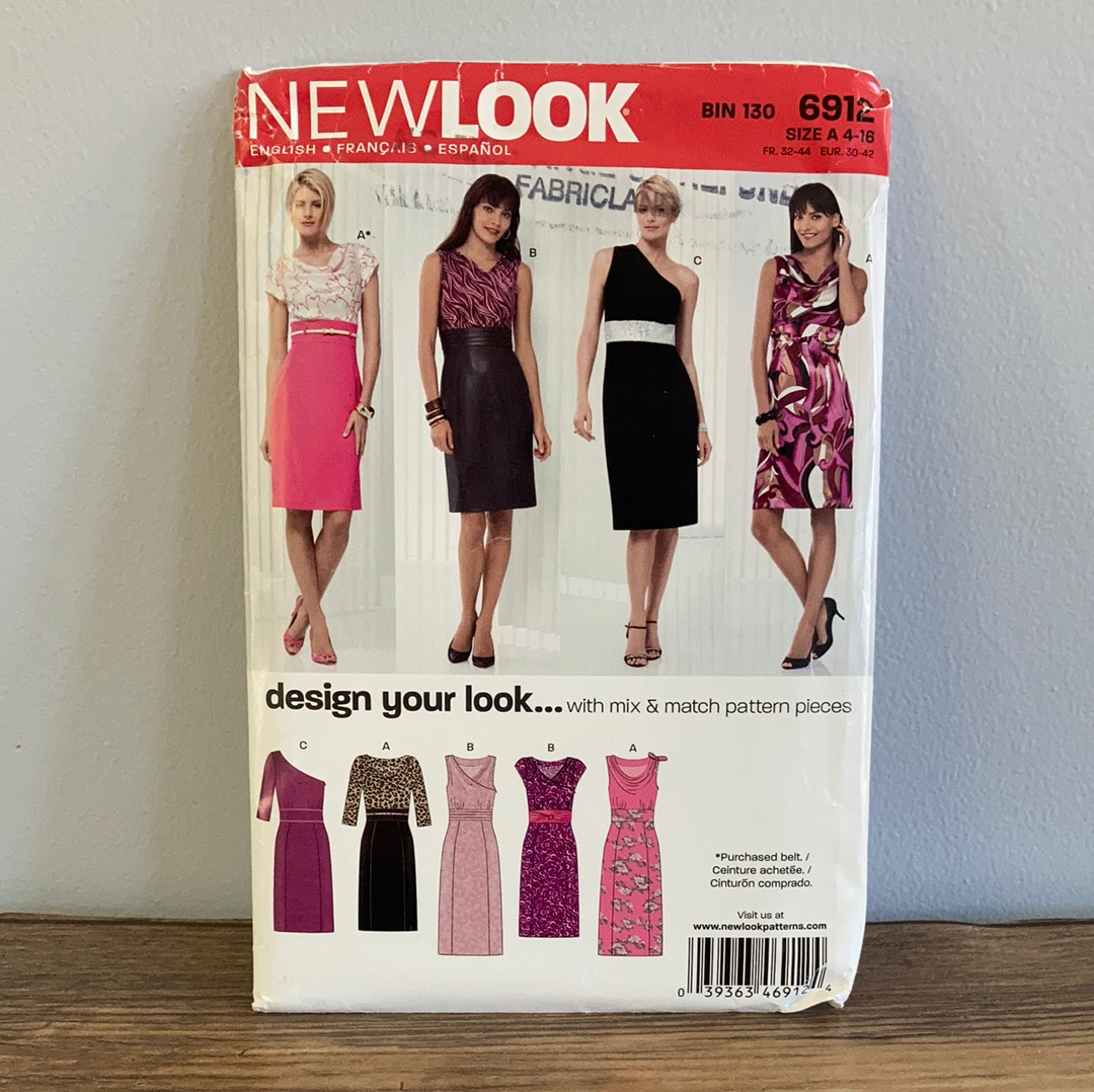 Womens Dresses Mix and Match Sewing Pattern Size 4 to 16 New Look 6912