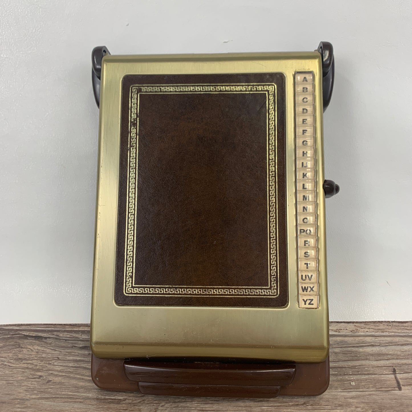 Vintage Desk Address Book,  Mechanical Flip Phone Book, Vintage Office Prop