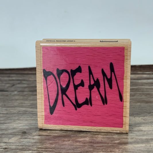 Vap Scrap Rubber Stamp "Dream" Wood Mounted Craft Stamp