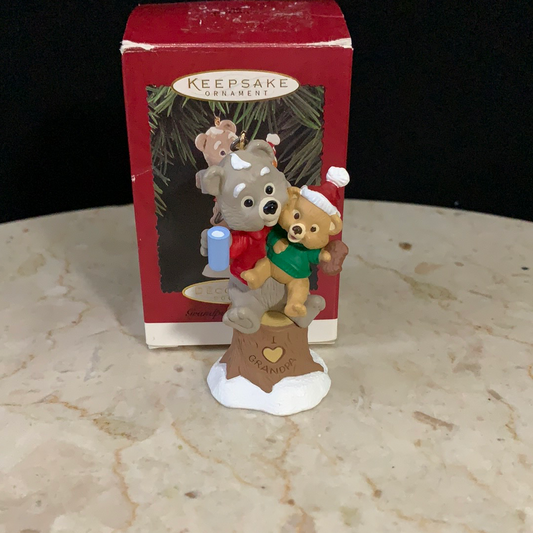 Hallmark Vintage Christmas Ornament I Love Grandpa 1995 Hallmark Ornament
