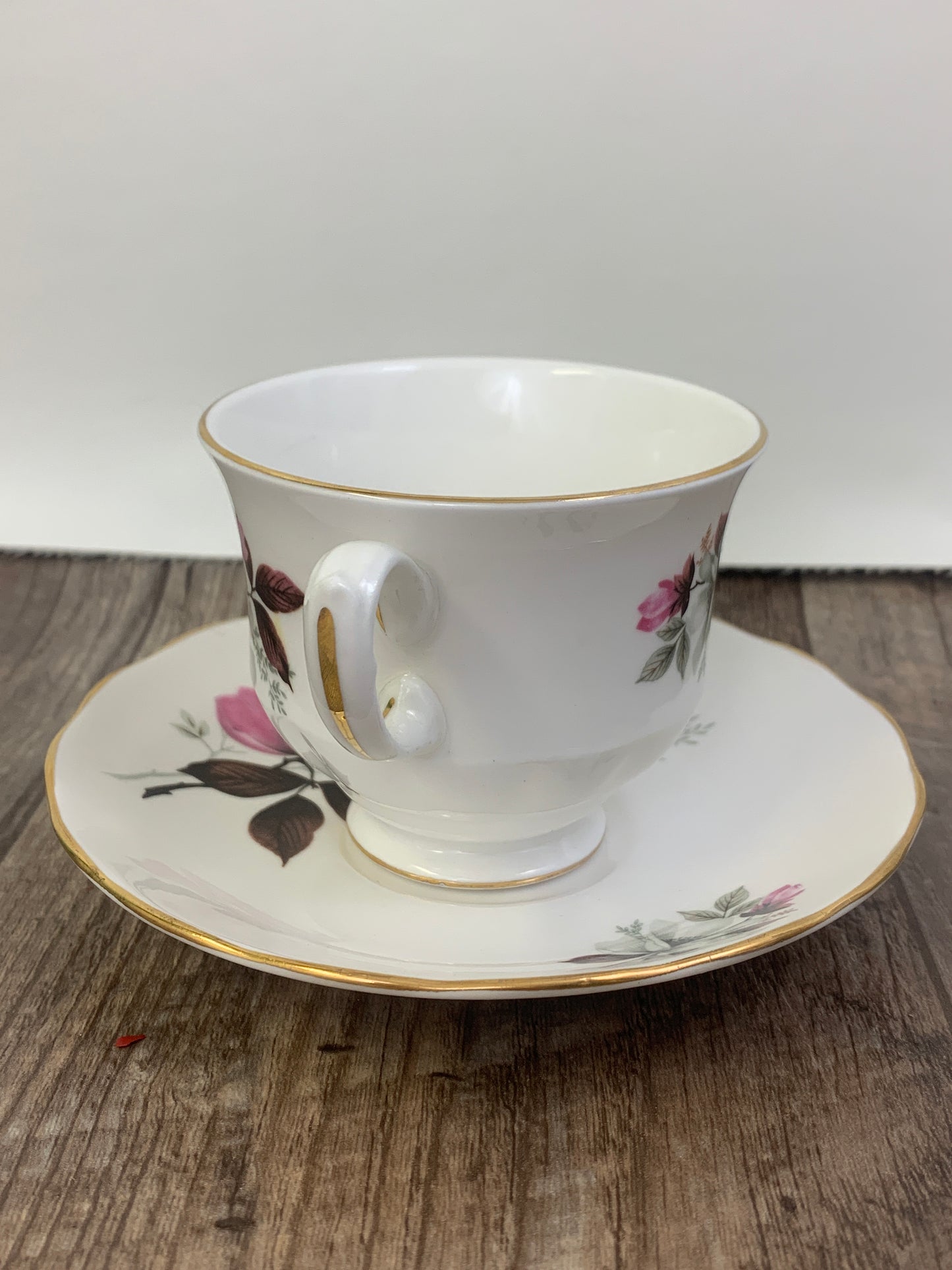 Pink and White Floral Teacup Queen Anne Tea Cup Mothers Day Gifts