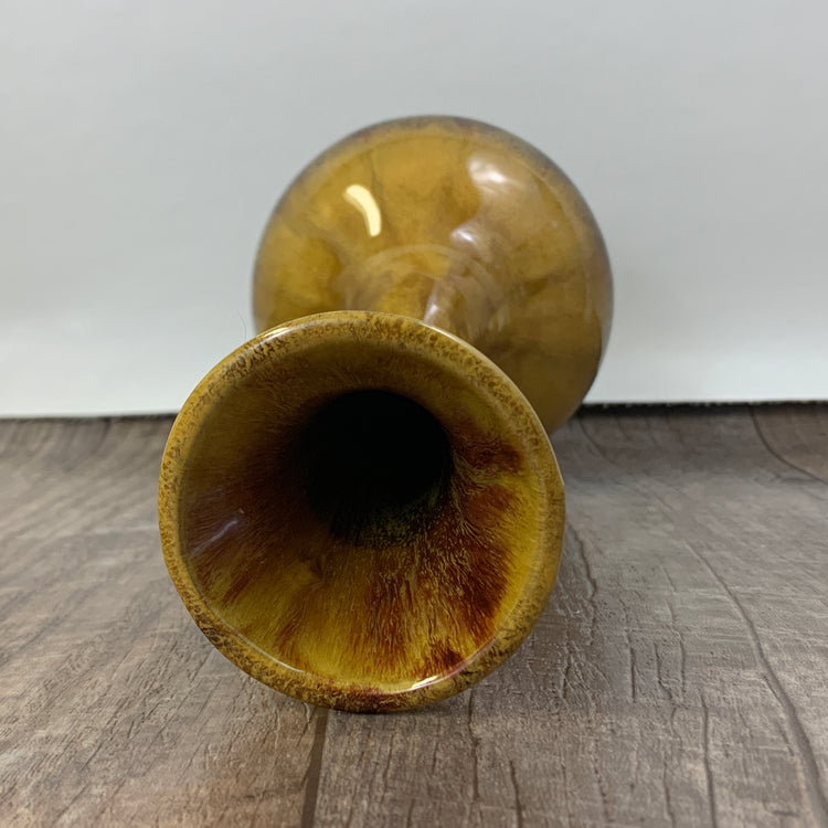 Tall Mid Century Pottery Vase Harvest Gold Tall Vase BarbeesTreasures