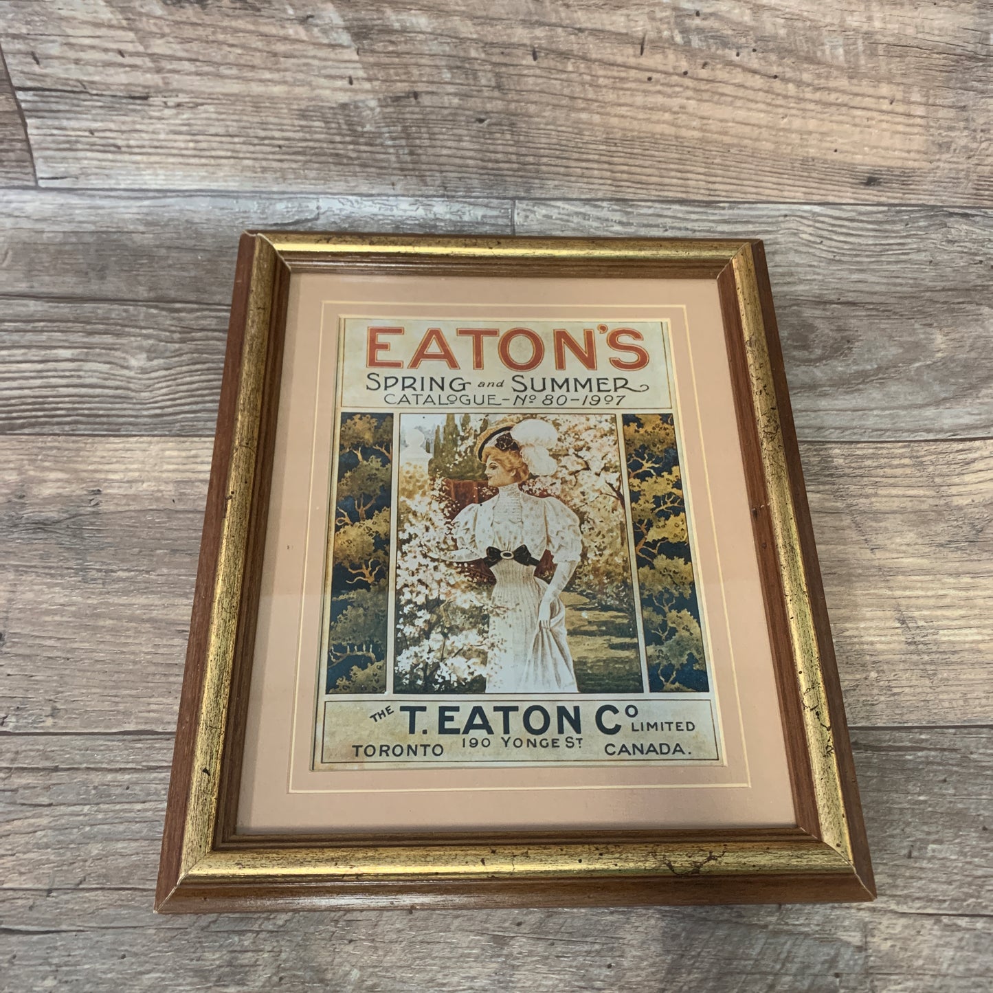 Eaton's No 80 Catalog Cover Print in Wood Frame, Eaton's Spring Summer Catalog in Frame