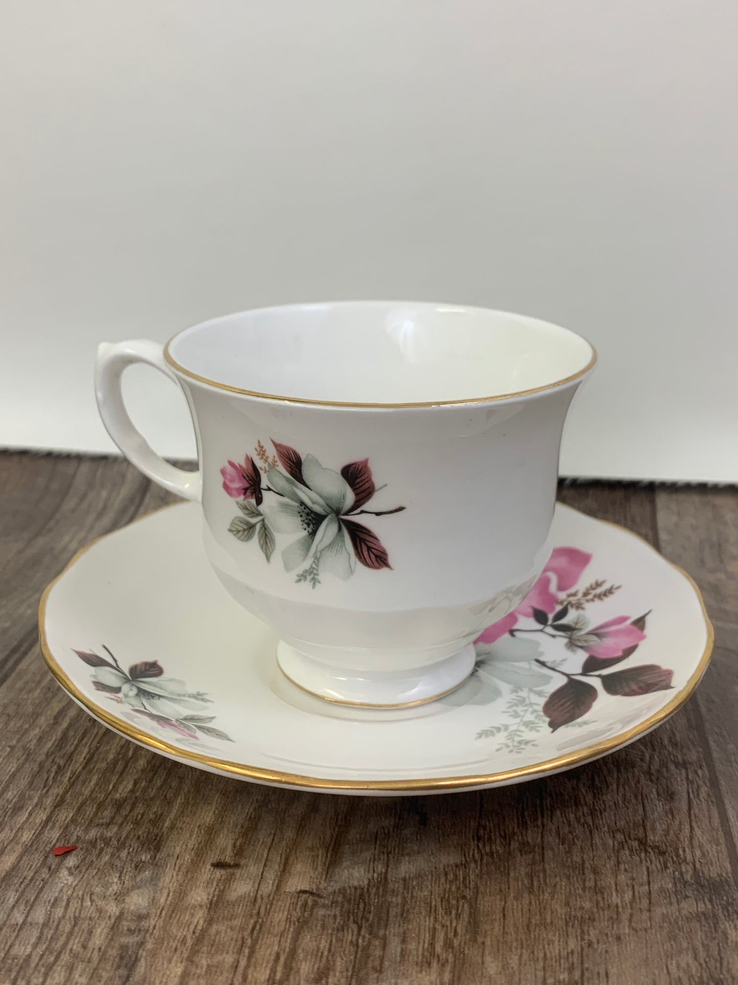 Pink and White Floral Teacup Queen Anne Tea Cup Mothers Day Gifts