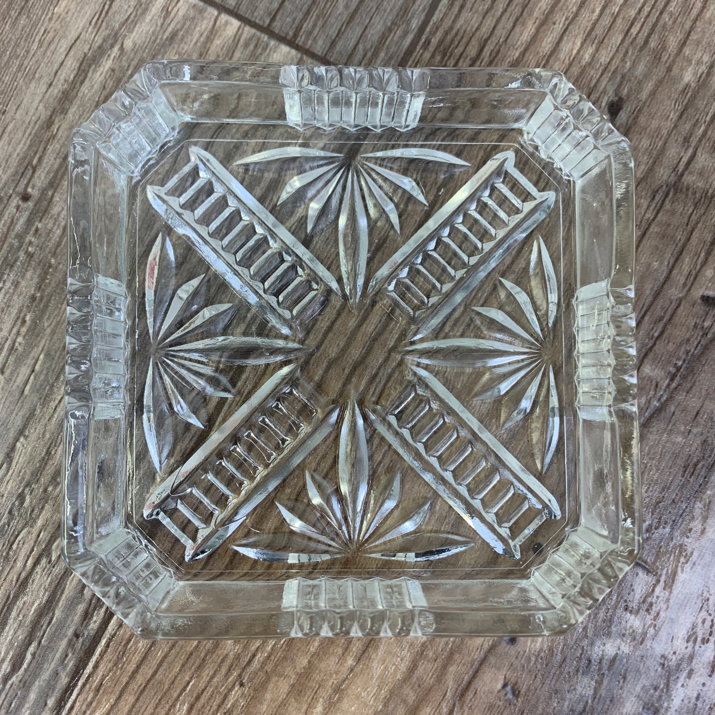Small Pressed Glass Dish with Metal Tray, Vintage Butter Dish, Elegant Tableware, Housewarming Gift