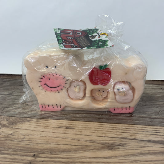 Vintage 90s Pig Shaped Candle,