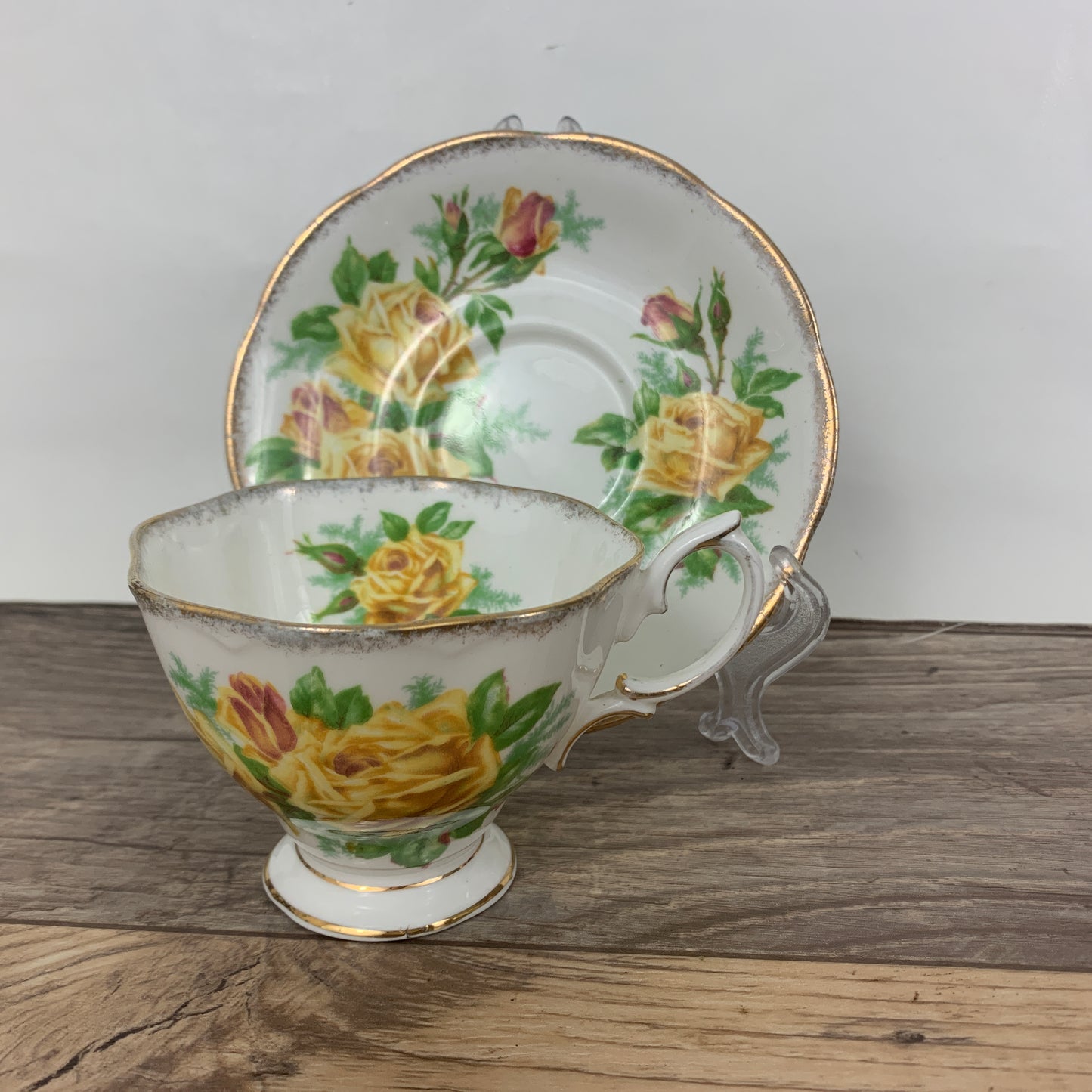 Vintage Royal Albert Tea Rose Tea Cup with Yellow Roses
