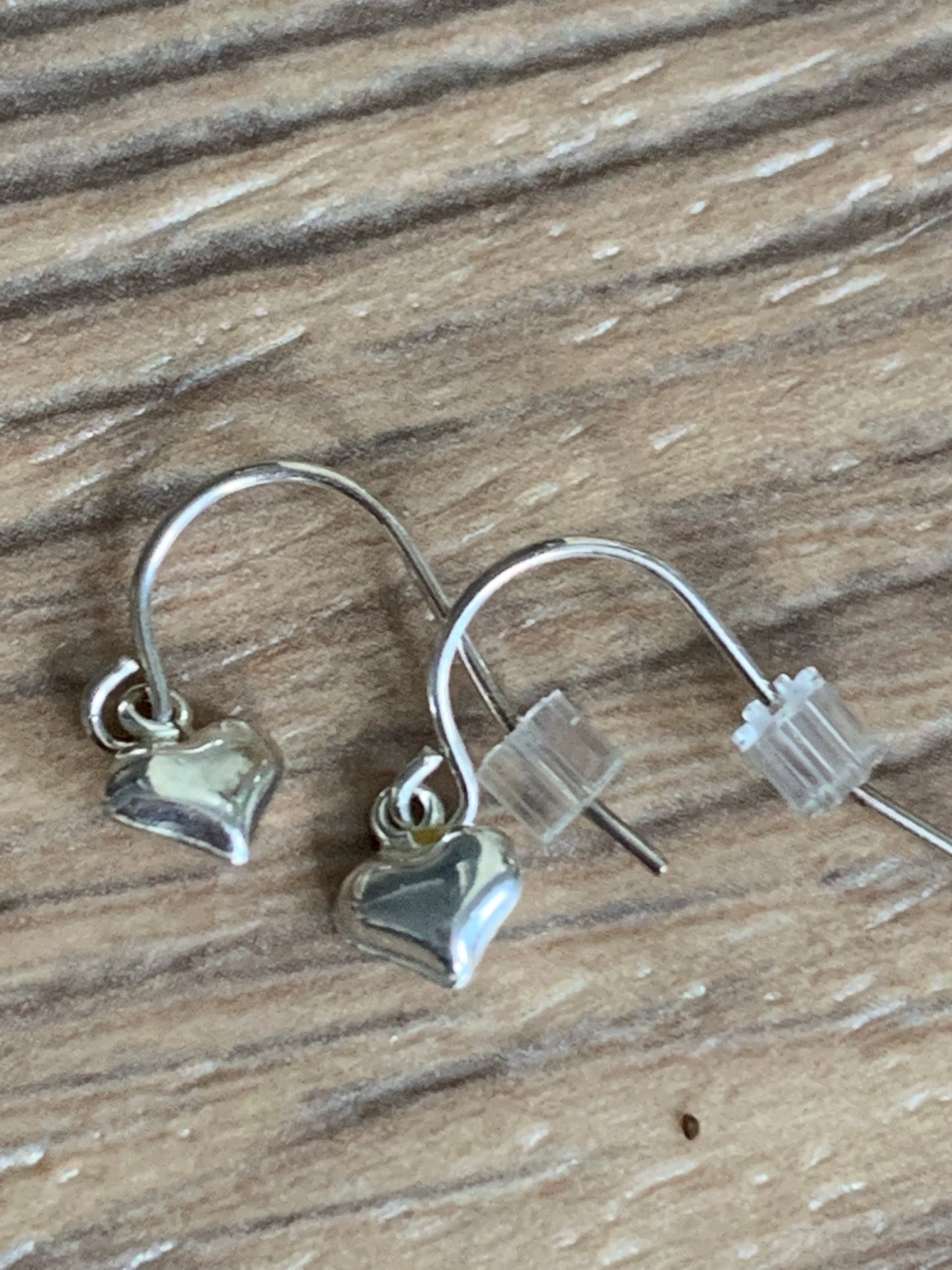 Silver Hearts Dangle Earrings Puffy Hearts Girlfriend Gifts Stocking Stuffers