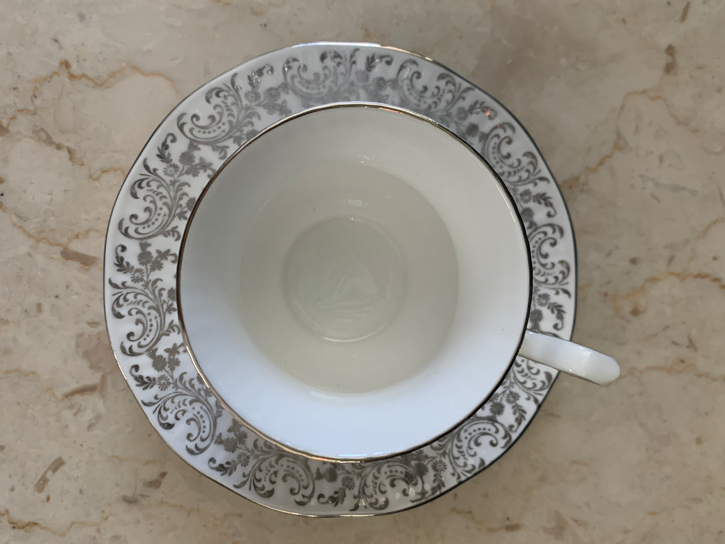 Silver Anniversary Tea Cup Queens China Vintage Teacup