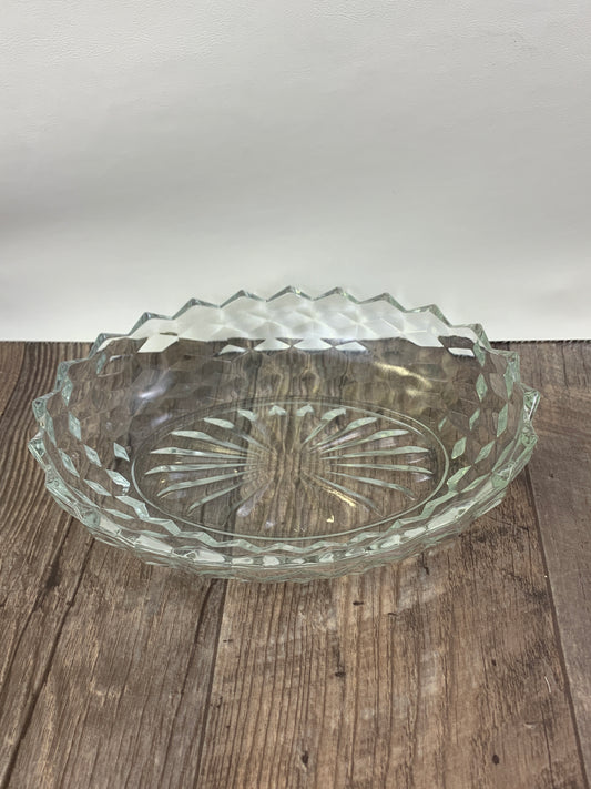 Fostoria American 9" Vintage Glass Oval Dish