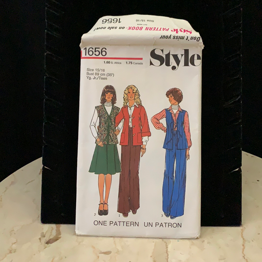 Teen Cardigan Skirt and Wide Leg Trousers Vintage Sewing Pattern Style 1656